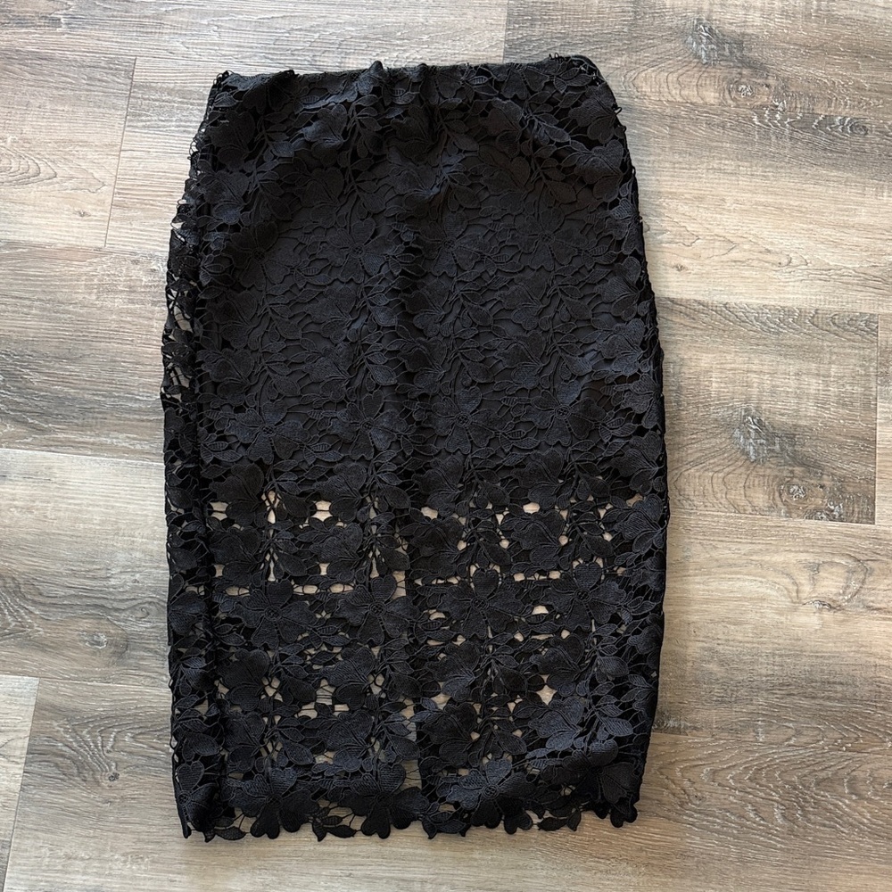 A New Day Black Lace Pencil Skirt - Women sx m